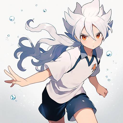 Illustration of Hakuryuu (inazuma eleven), inazuma eleven (series) in the style of Maco22