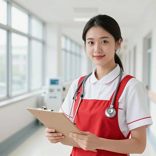 Compassionate Nurse in Modern Hospital