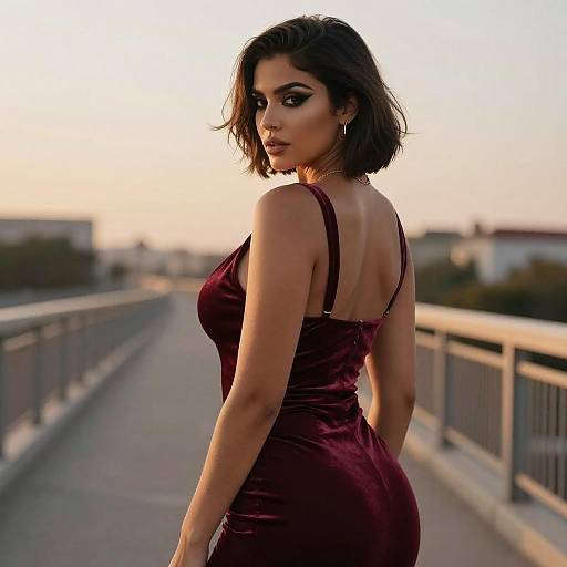 Cinematic Fashion Portrait at Sunset