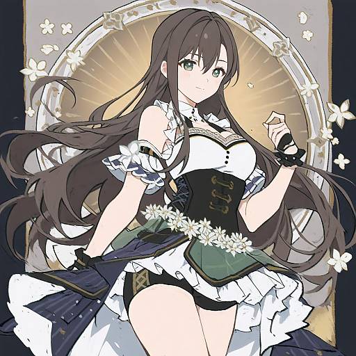 Illustration of Hanazono tae, bang dream! in the style of Papajay (jennygin2)