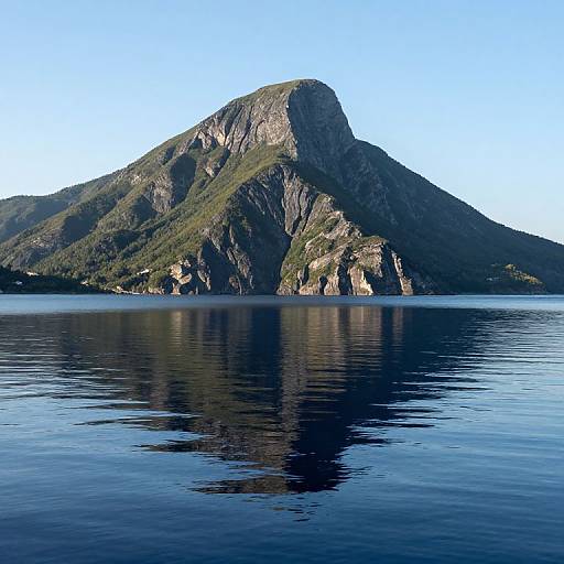 Mountain Sentinel Amidst Sea Serenity