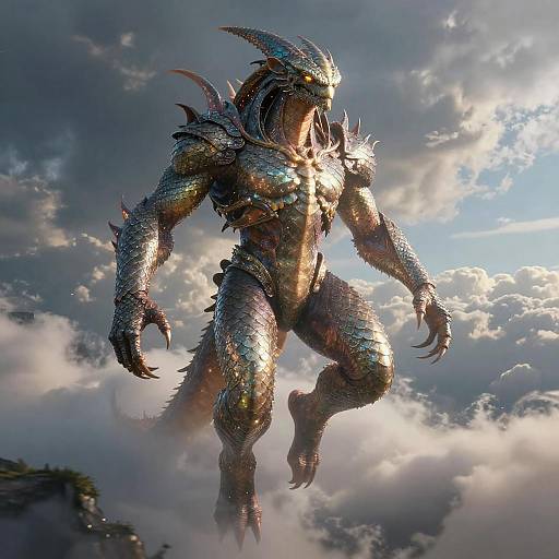 Majestic Creature Descending from Heaven