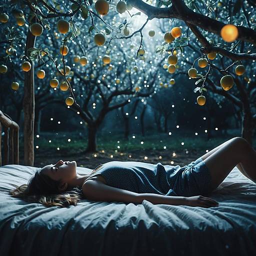 Dreamy Night in Magical Orchard