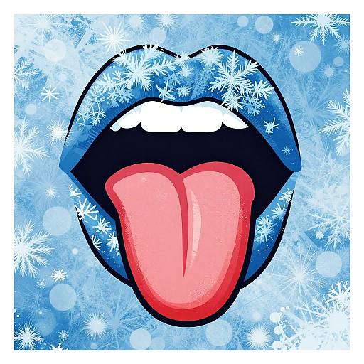 Bold Pop Art Frosted Lips Poster