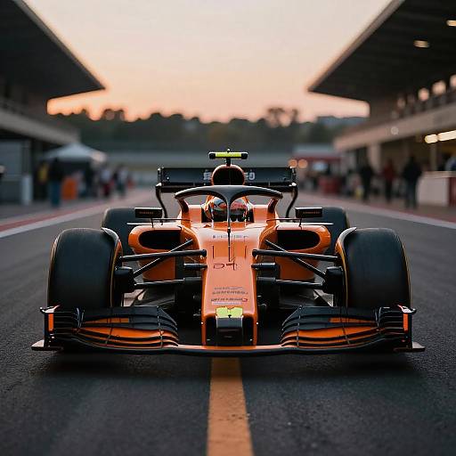 Dynamic F1 Car in Dramatic Lighting