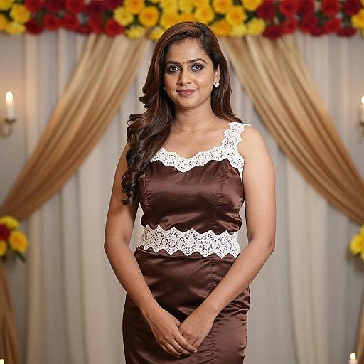 Elegant Birthday Portrait of Indian Woman