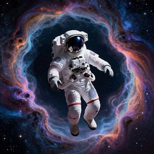 Spiritual Astronaut in Cosmic Mandala