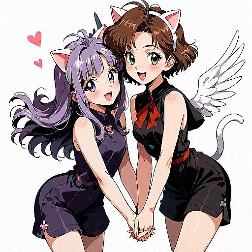 Retro Magical Girls with Animal Ears