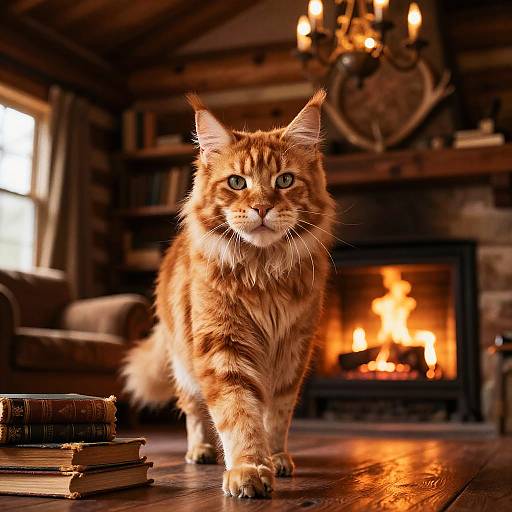Majestic Orange Tabby Maine Coon