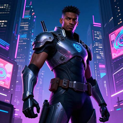 Futuristic Cyberpunk Warrior Ibra