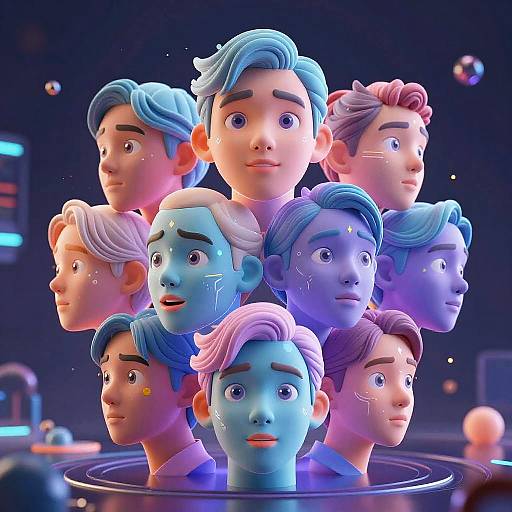 Holographic AI Facial Expressions