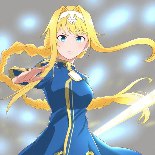 Illustration of Alice zuberg, sword art online in the style of Shiraue yuu