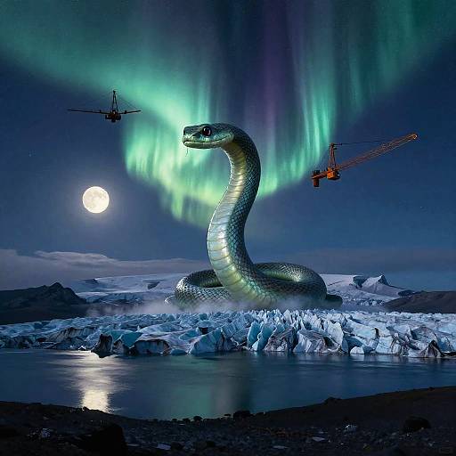 Baroque Fantasy Aurora Serpent Scene