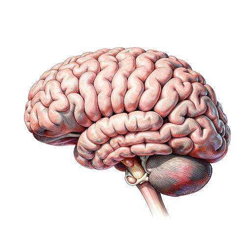 Detailed Realistic Brain Illustration