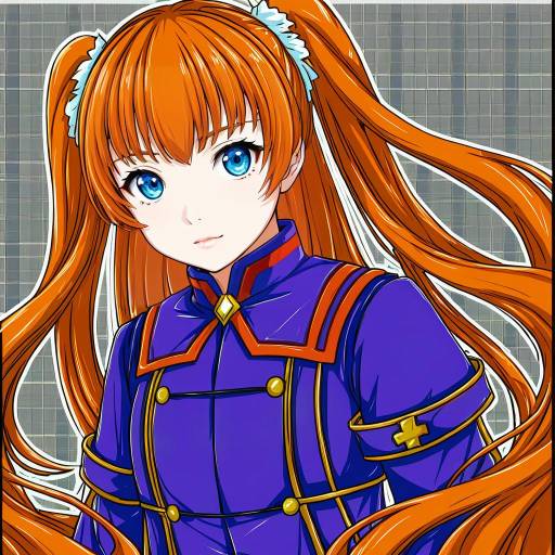 Illustration of Annette fantine dominic, fire emblem in the style of Karamoneeze