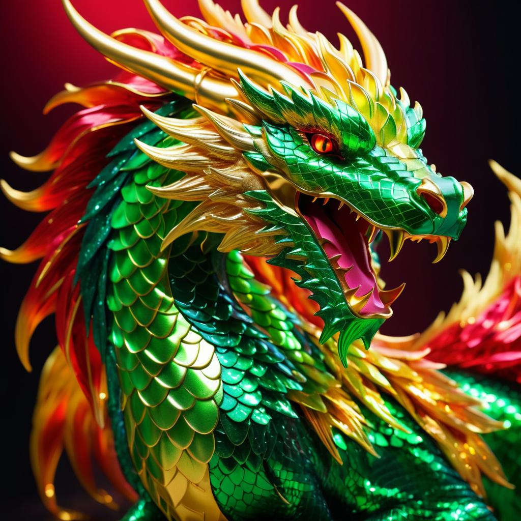 Captivating Dragon: A Hyper-Realistic Portrait