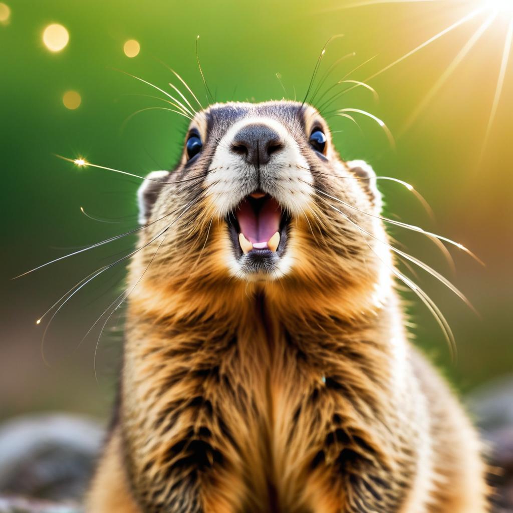 Playful Marmot with Silly Grin