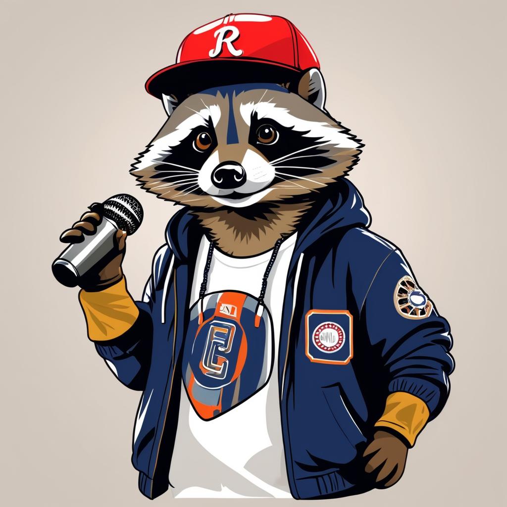 Raccoon Rapper: Urban Animal Vibes