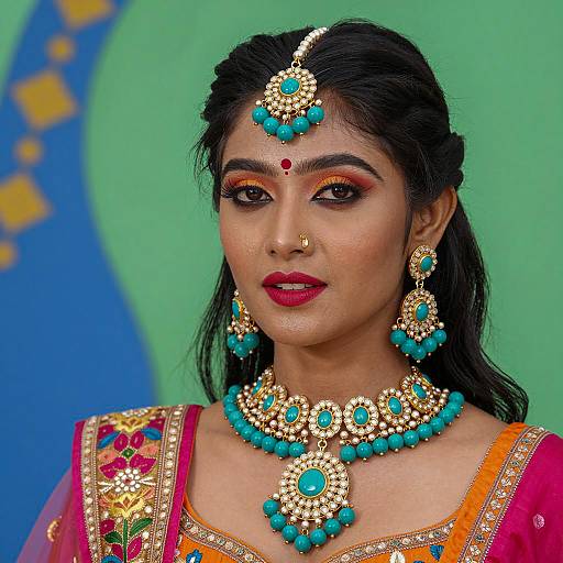 Vibrant Traditional Jewelry Portrait