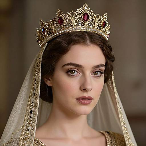 Medieval Princess Crown and Veil