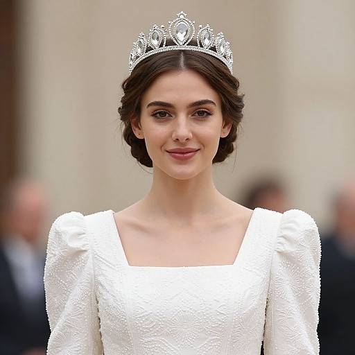 Elegant White Queen Portrait