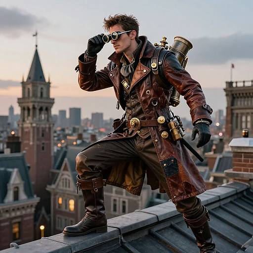 Charismatic Steampunk Rogue Illustration