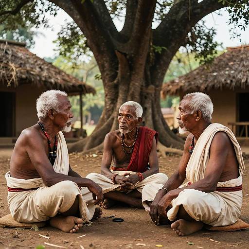 Tribal Negotiation Under Ancient Banyan