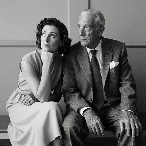 Serious Reflection: Timeless Black-and-White Duo