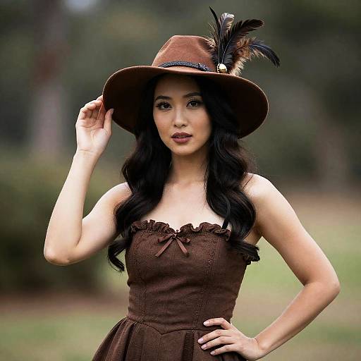 Woman in Australian Feathered Costume