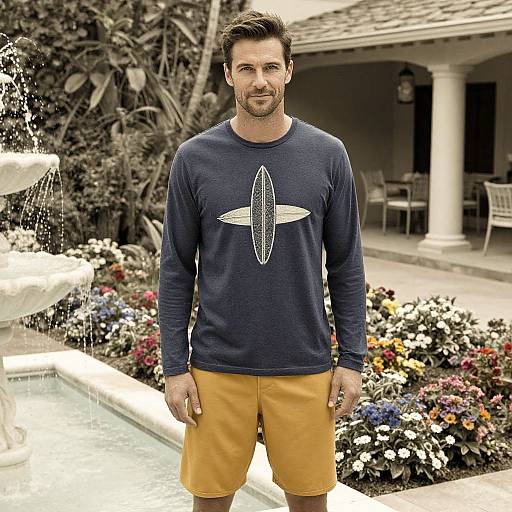 Vintage Surf Style in Lush Garden