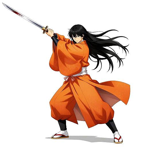 Photorealistic Bloodied Bride Samurai Portrait