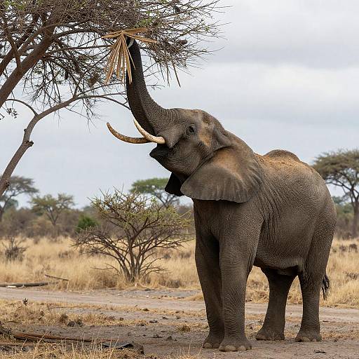 Majestic African Elephant in Savanna