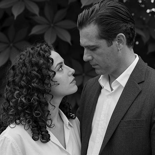 Intimate Black and White Portrait of Couple