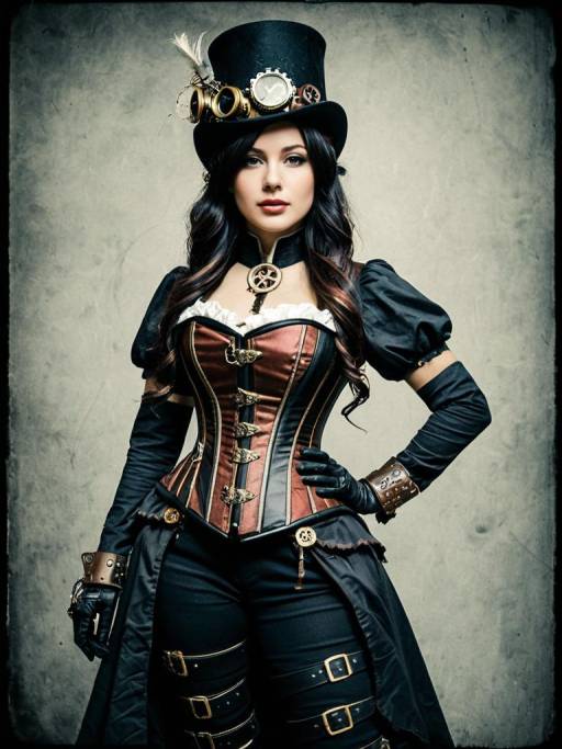 Elegant Steampunk Lady Cosplay Photo