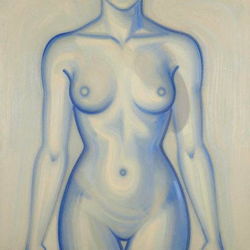 Abstrakter Frauenkörper in fließenden Linien