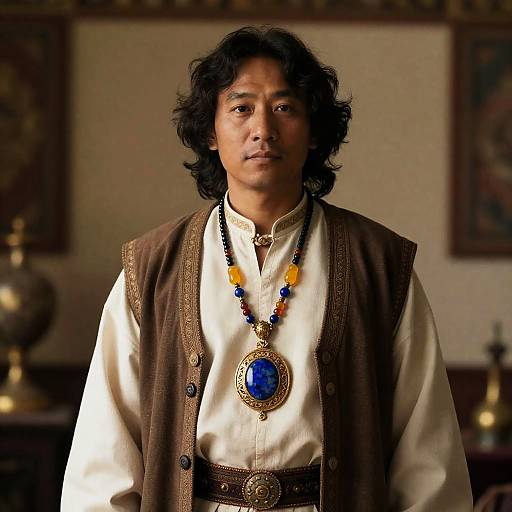 1920s Nomadic Scholar with Filigree Pendant