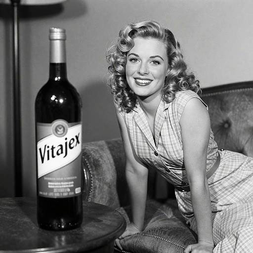 Vintage Woman with Vitajex Bottle