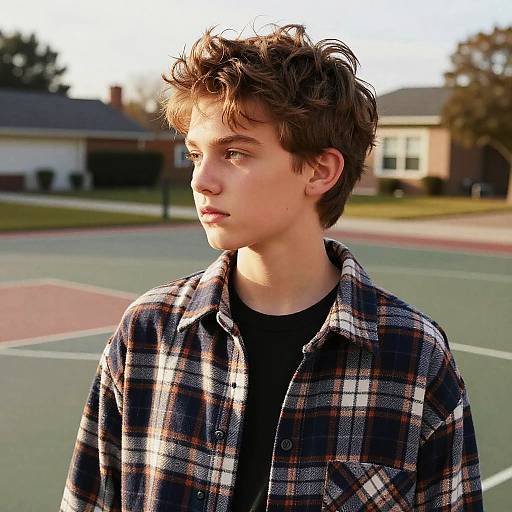 Textured Crop Hairstyle on Teen Girl