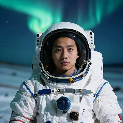 Rangefinder Glacial Indigo Cinematic Astronaut Portrait