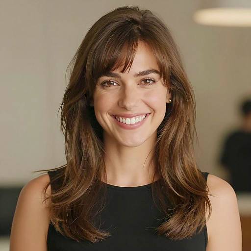Smiling Woman Portrait in Warm Lighting