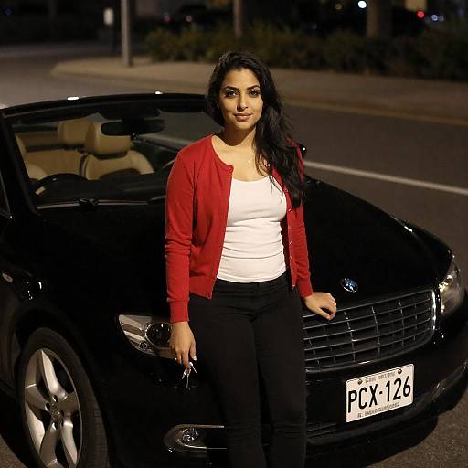 Nighttime Encounter with a Convertible