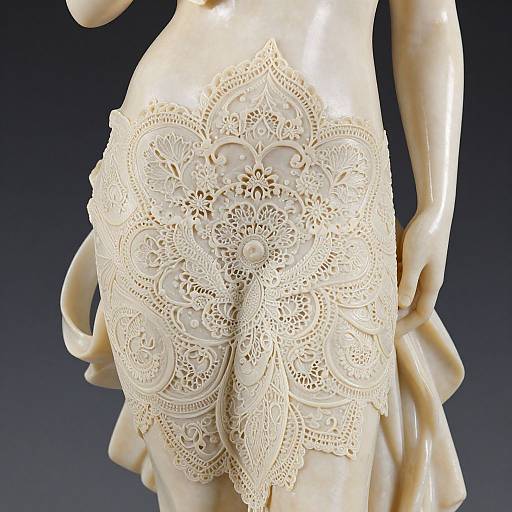 Opalescent Marble Sculpture Woman