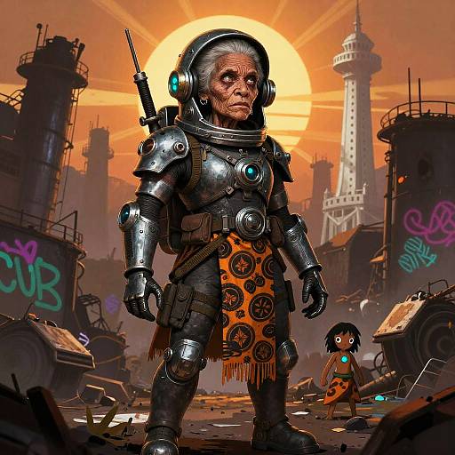 Dark Fantasy Elderly Woman Portrait