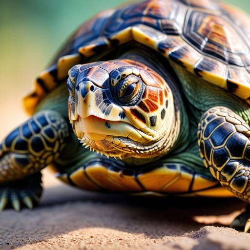 Close-up of a Green Sea Turtle