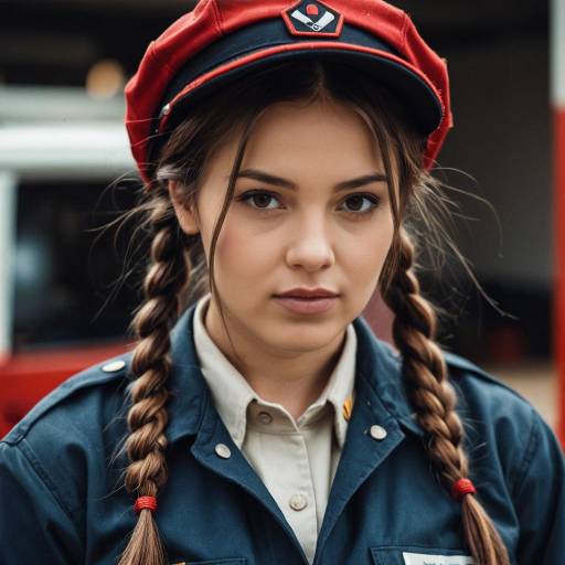 Realistic Mechanic Woman in Uniform