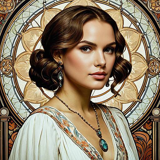 Natalie Portman Inspired by Alphonse Mucha