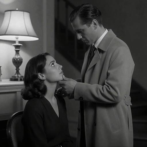 Intimate Black-and-White Portrait in Dim Light