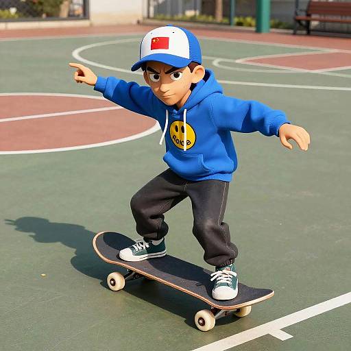 Custom Boondocks Skateboard Character