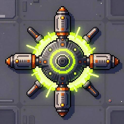 Futuristic 2D Shockwave Emitter Sprite