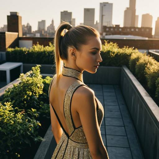 Stylish Male Model in Urban Rooftop Garden